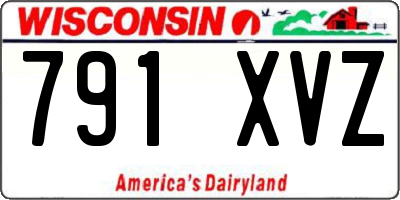 WI license plate 791XVZ