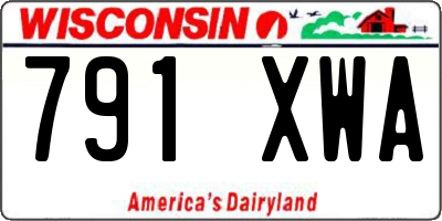WI license plate 791XWA