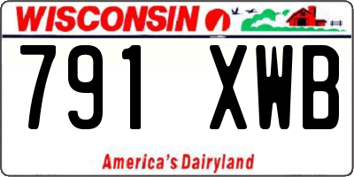 WI license plate 791XWB