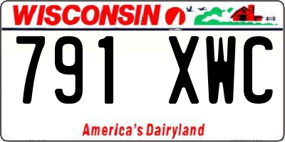 WI license plate 791XWC