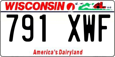 WI license plate 791XWF
