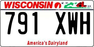 WI license plate 791XWH