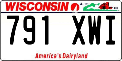 WI license plate 791XWI