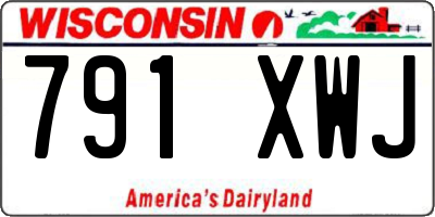 WI license plate 791XWJ
