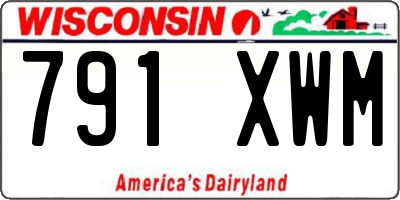 WI license plate 791XWM