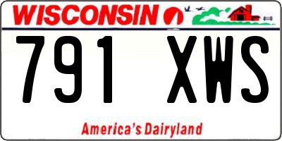 WI license plate 791XWS