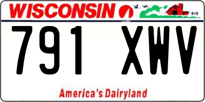 WI license plate 791XWV