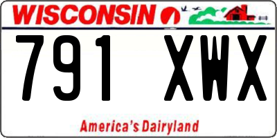WI license plate 791XWX