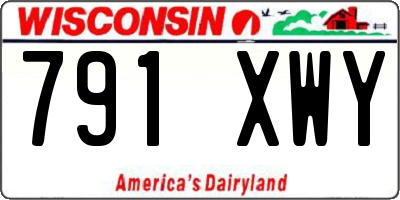 WI license plate 791XWY