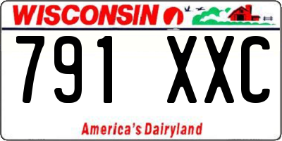WI license plate 791XXC