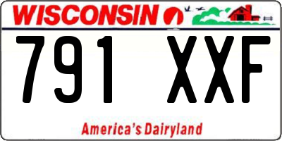 WI license plate 791XXF