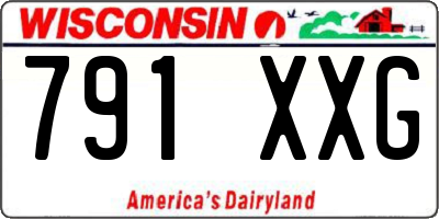 WI license plate 791XXG