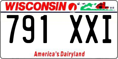 WI license plate 791XXI
