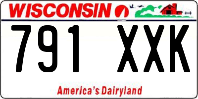 WI license plate 791XXK