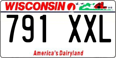 WI license plate 791XXL