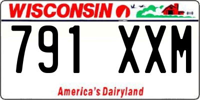 WI license plate 791XXM