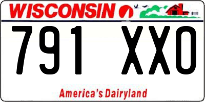 WI license plate 791XXO