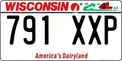 WI license plate 791XXP