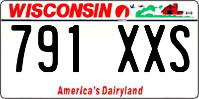 WI license plate 791XXS