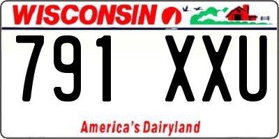 WI license plate 791XXU