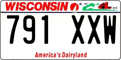 WI license plate 791XXW