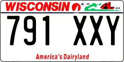 WI license plate 791XXY