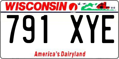 WI license plate 791XYE