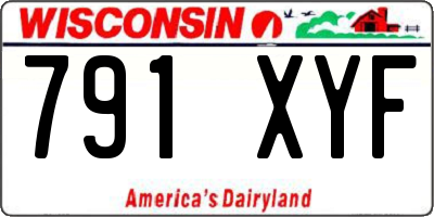 WI license plate 791XYF