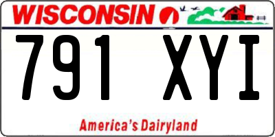 WI license plate 791XYI