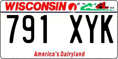 WI license plate 791XYK