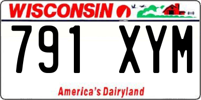 WI license plate 791XYM