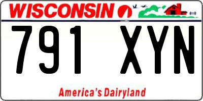 WI license plate 791XYN