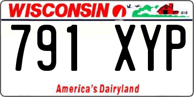 WI license plate 791XYP