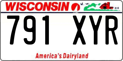 WI license plate 791XYR