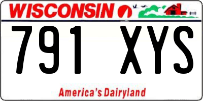 WI license plate 791XYS