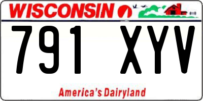 WI license plate 791XYV