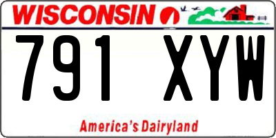 WI license plate 791XYW