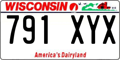 WI license plate 791XYX