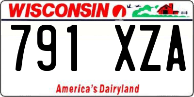 WI license plate 791XZA