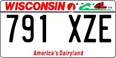 WI license plate 791XZE