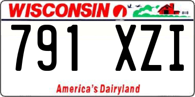 WI license plate 791XZI
