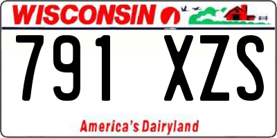 WI license plate 791XZS