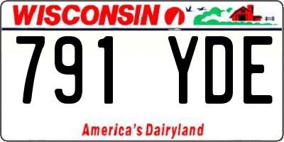WI license plate 791YDE