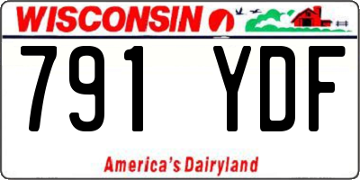 WI license plate 791YDF