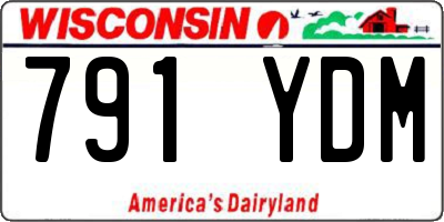 WI license plate 791YDM