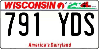 WI license plate 791YDS