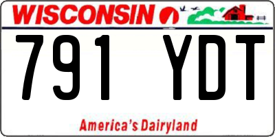 WI license plate 791YDT