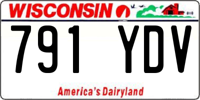 WI license plate 791YDV