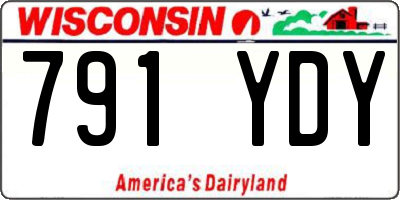 WI license plate 791YDY