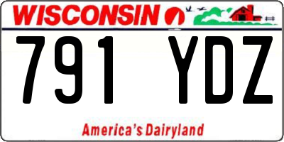 WI license plate 791YDZ